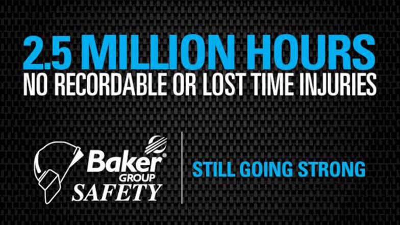 Baker Group Achieves 2.5 Million Hours Without Injury