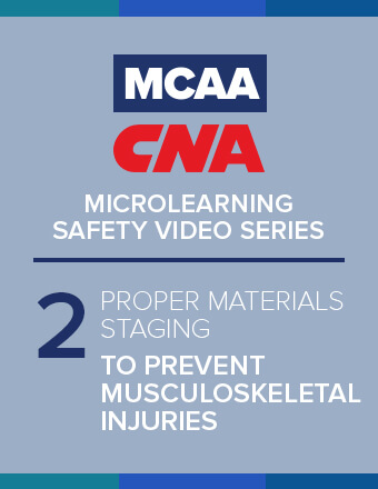 MCAA/CNA MICROLEARNING SAFETY VIDEO SERIES: Proper Material Staging – English