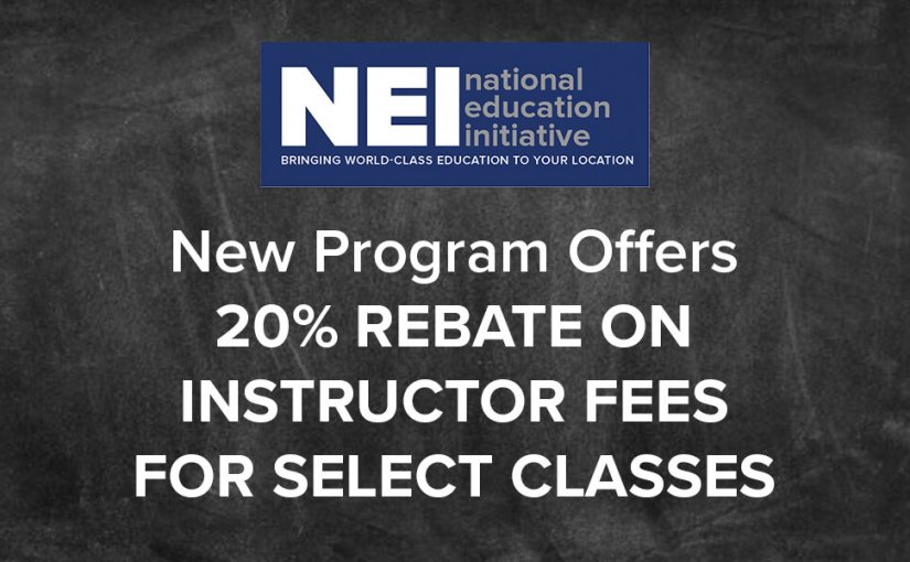 MCAA’s National Education Initiative (NEI) Offers a 20% Rebate on Instructor Fees for Select Classes