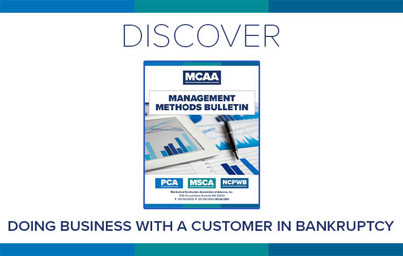 Resource Highlight: MCAA’s Doing Business with a Customer in Bankruptcy