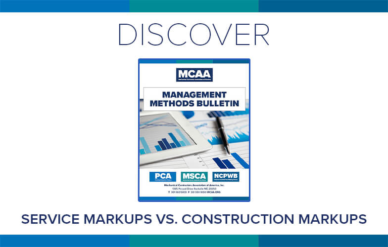 Resource Highlight: MCAA’s Service Markups vs. Construction Markups