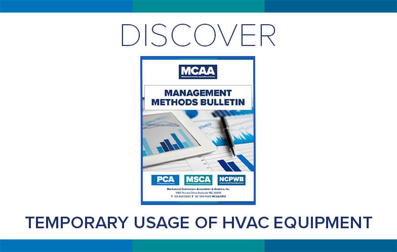 Resource Highlight: MCAA’s Temporary Usage of HVAC Equipment