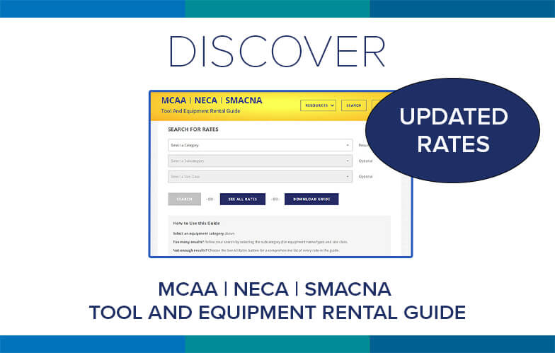 Resource Highlight: MCAA | NECA | SMACNA Tool and Equipment Rental Guide