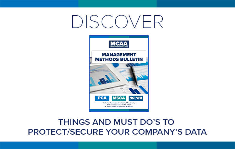 Resource Highlight: MCAA’s Things and Must Do’s to Protect/Secure Your Company’s Data