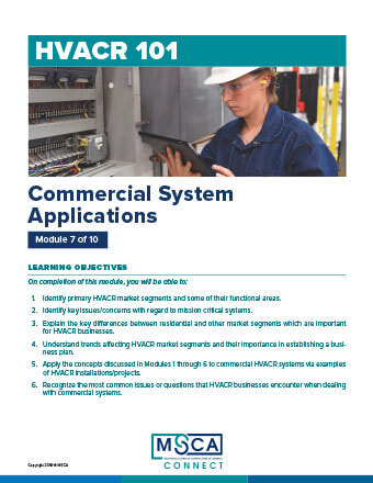 HVACR 101 Workbook Module 7 – Commercial System Applications