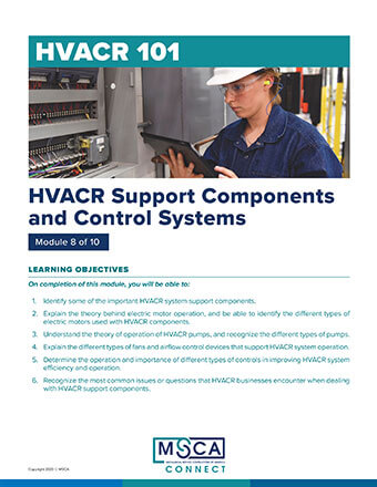 HVACR 101 Workbook Module 8 – HVACR Support Components and Control Systems
