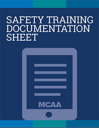 Excavation Safety for Mechanical Construction Safety Training Documentation Sheet