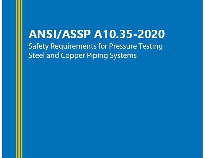 MCAA and the UA Led Development of Industry Consensus Standard on Pressure Testing Safety