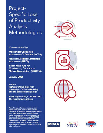 MCAA/NECA/SMACNA Release White Paper on Project-Specific Loss of Productivity Analysis Methodologies