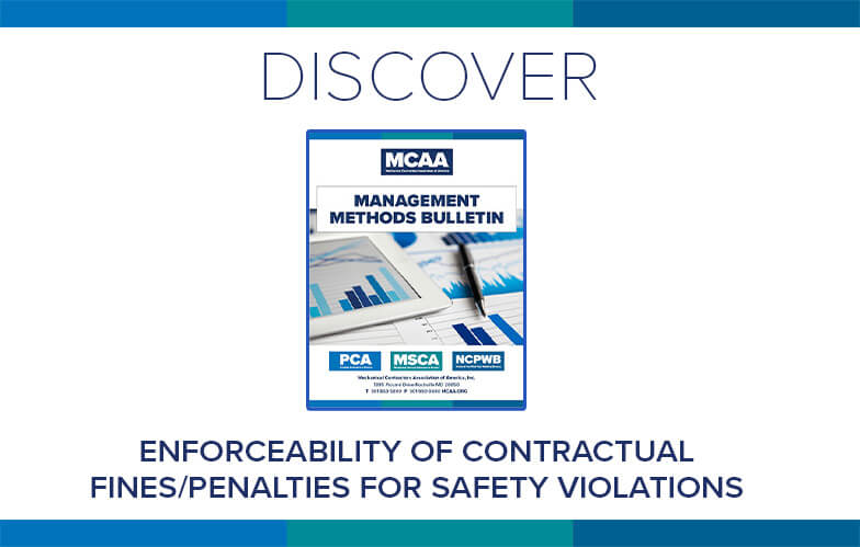 Resource Highlight: MCAA’s Enforceability of Contractual Fines/Penalties for Subcontractor Safety Violations