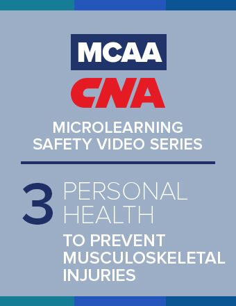MCAA/CNA MICROLEARNING SAFETY VIDEO SERIES: Worker Personal Health – English