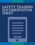 Safety Training Documentation Sheet