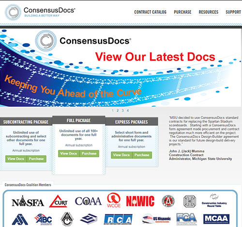 MCAA’s ConsensusDOCS Discount Code Has Changed