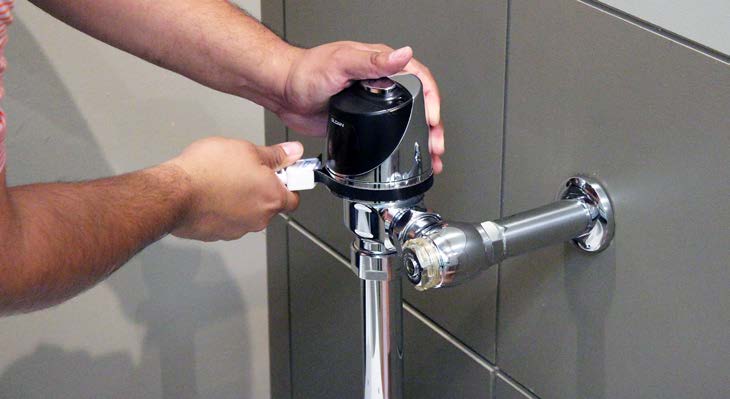 Upgrading to a high-performance, sensor-activated flushometer will save money down the line with minimal maintenance.