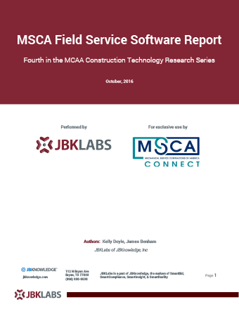 MSCA Releases Field Service Software Report