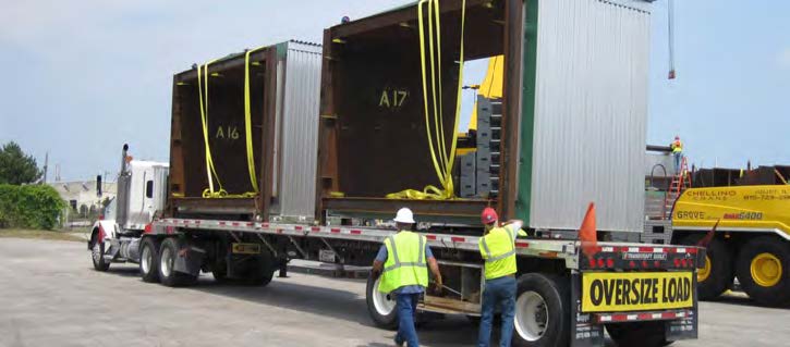 Equipment from LGH played a crucial role in Hayes Mechanical’s success installing new ductwork in a Midwest power plant in time to prevent the plant’s closure. Seventy-two duct modules complete with insulation and lagging were prefabricated, shipped by barge, then trucked the last few miles to the plant.