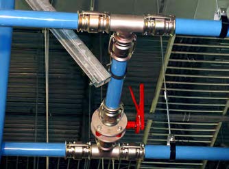 Unlike traditional copper piping, Transair does not require any brazing or purge gases, eliminating the need for that added labor expense for the Nypro retrofit. “One man can install most of the pipe alone, and the fittings save quite a bit of labor,” said Mac Lynch, president of Lynch.