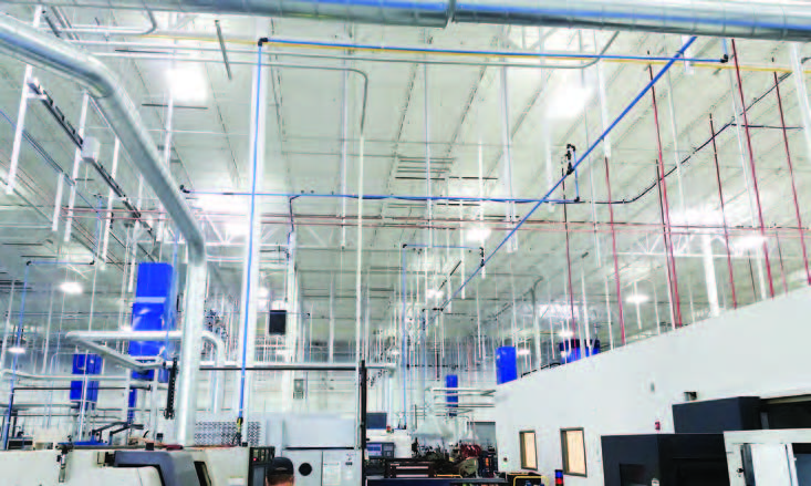 Because Transair’s quick connections eliminate the need to thread, solder, or glue pipe, Mechanical Solutions could assemble parts for SKF’s new compressed air system in the shop, saving installation time on site.