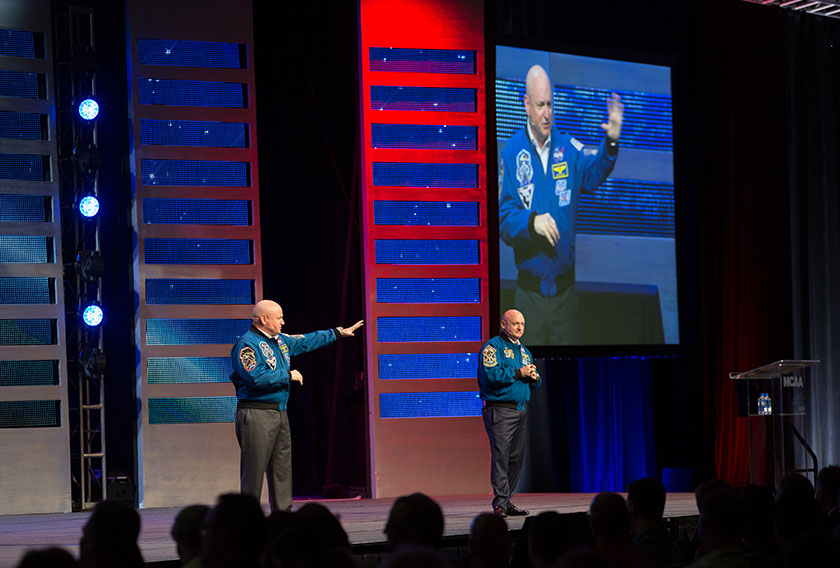 Astronauts Mark and Scott Kelly