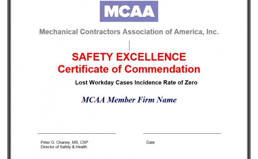 Find Out Whether Your Company is Eligible for an MCAA Safety Excellence Certificate of Commendation