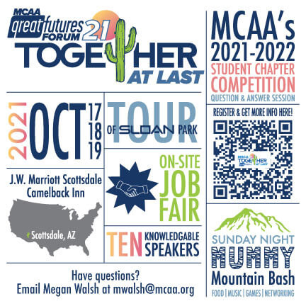 A Lot Awaits MCAA Student Chapters At MCAA’s 2021 GreatFutures Forum – Register By September 3rd To Join!