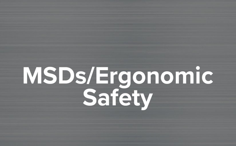 20 Years of Safety Excellence – June 2023: MSDs/Ergonomic Safety