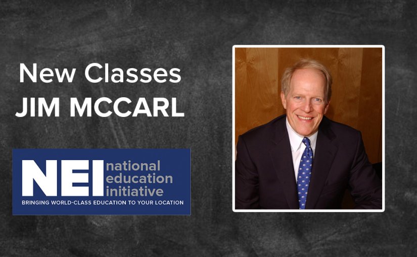 Learn to Strategically Manage Risk from NEI Instructor Jim McCarl – New Classes Added