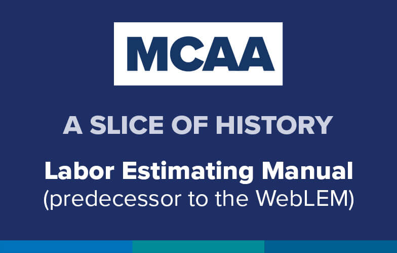 First Labor Estimating Manual Unlocks a Slice of MCAA History