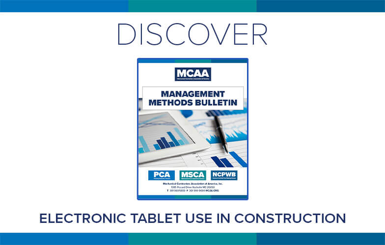 Resource Highlight: MCAA’s Electronic Tablet Use in Construction
