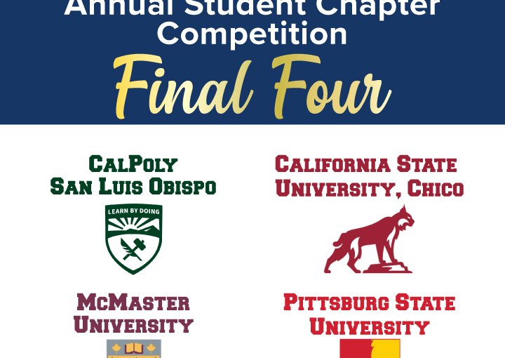 MCAA Student Chapter Competition – Final Four Named